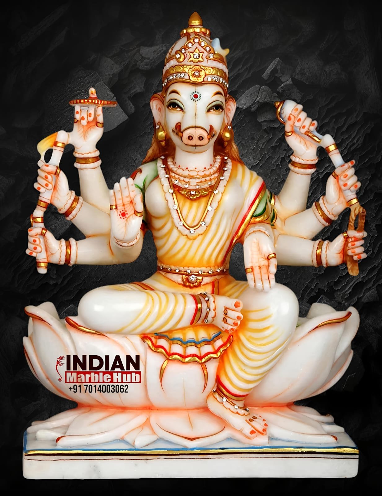 Marble Goddess Varahi Statue